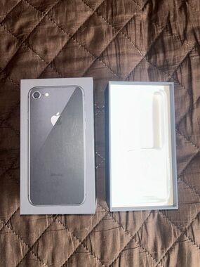 Apple iPhone 8 Box and Inner Tray - Black Packaging